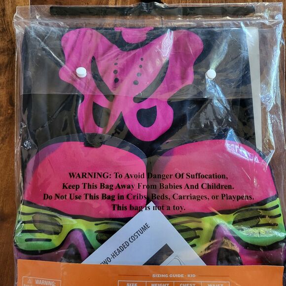 Halloween Costume Kids Stuffable Two Headed Skeleton Hyde And Eek Large 10-12 - Picture 7 of 9